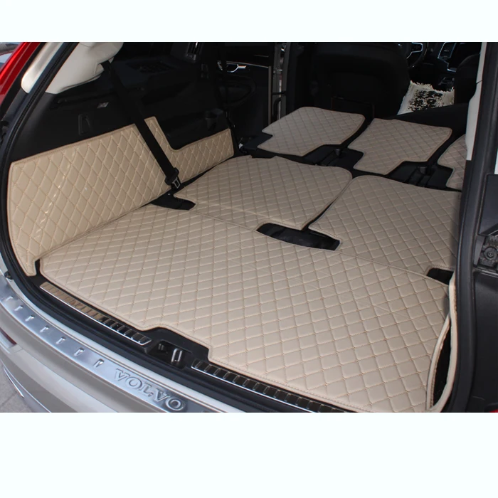 

kokololee leather car trunk mats for Volvo xc90 7seats 2010-2020 years cargo liner accessories interior boot