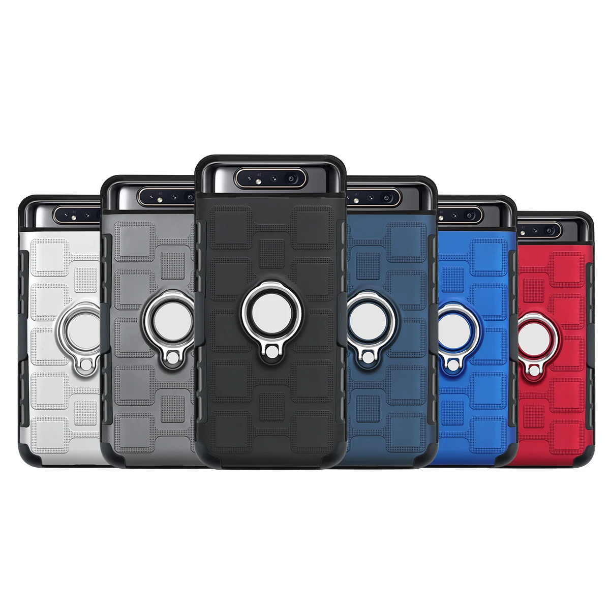 Чехол кобура с металлическим кольцом для Samsung A80 автомобильный магнитный