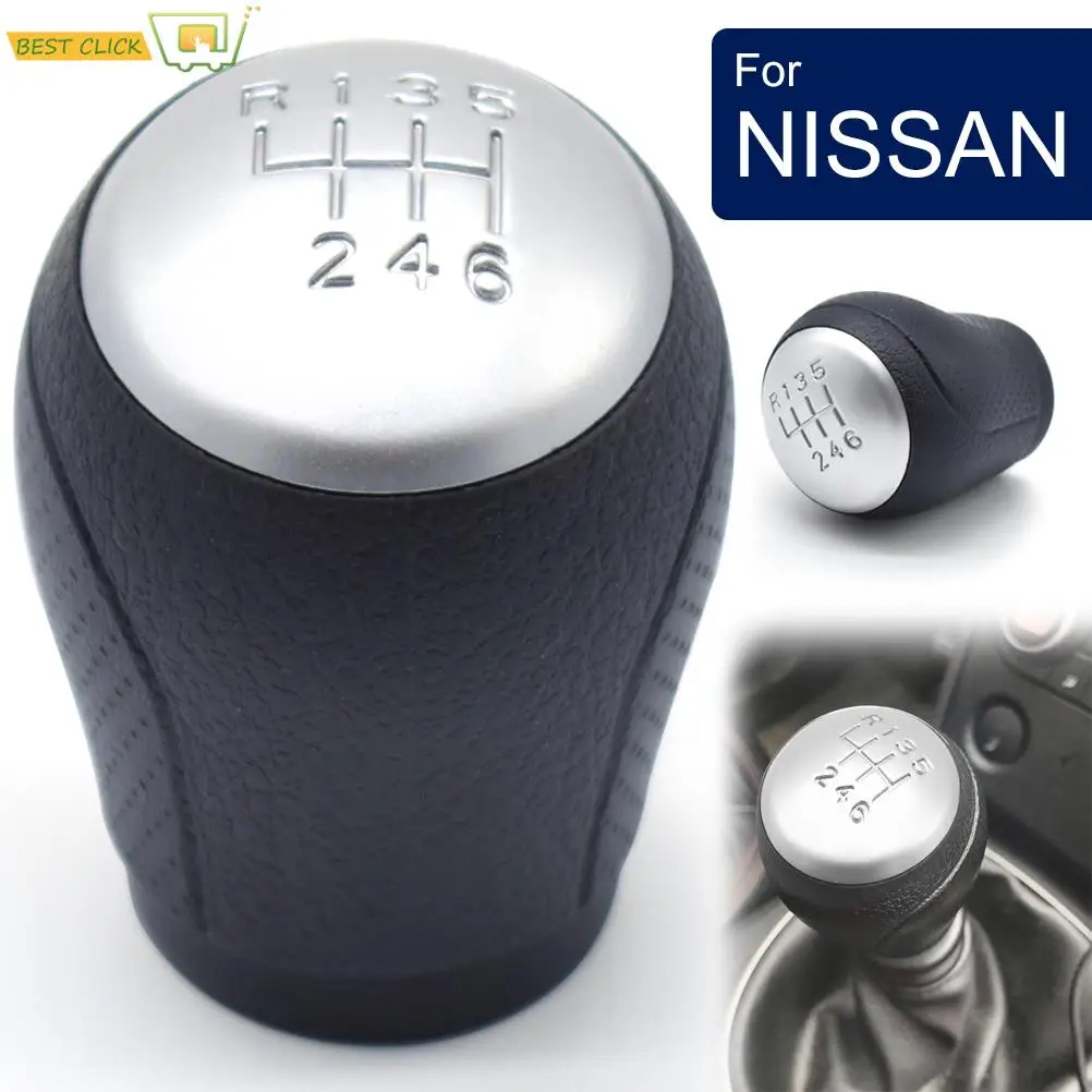 

6 Speed Manual Gear Shift Knob Shifter Lever Head Handball For NISSAN QASHQAI NJ10 +2 X-Trail 2008-2013 Car Styling Accessories
