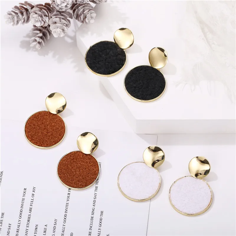 Новые модные геометрические серьги из акриловой смолы для женщин золотые