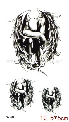 

Водостойкая Временная тату-Наклейка на тело 10,5*6 см, тату-наклейки с ангелом, флэш-тату, искусственная татуировка для мужчин, девочек, женщин