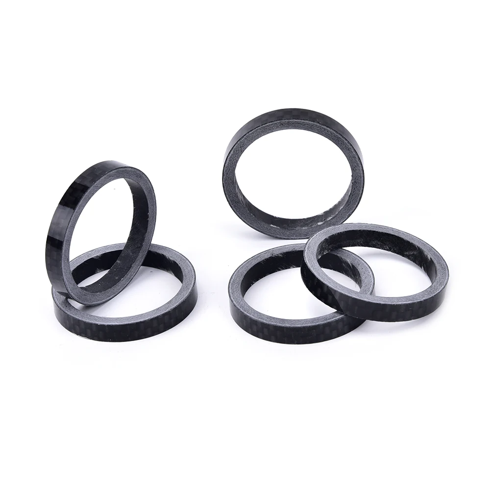 

1/5Pcs/set Bicycle Headset Carbon Fiber Washer Set Bike Headset Stem Spacers Kit For Road / Mountain Bicycle Bike Fix Refit 5mm