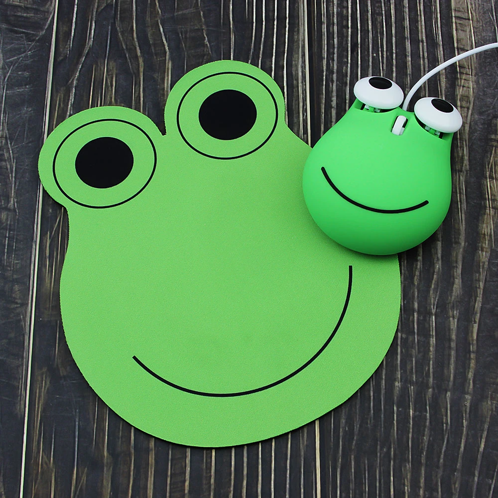 Милая Проводная компьютерная мышь Leap Frog мини мультяшный 3D оптический USB коврик