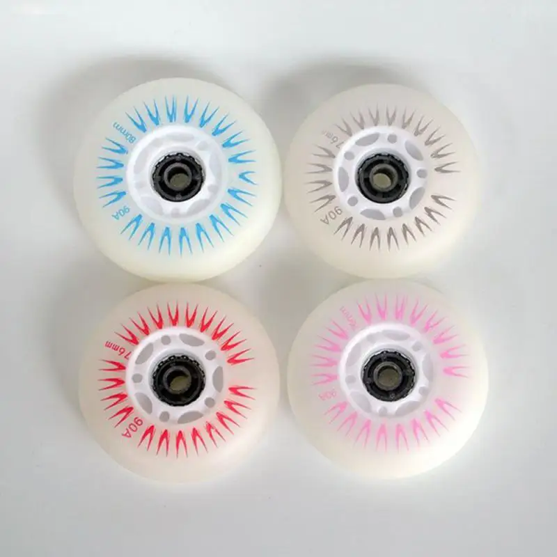 

4pcs/lot Skating Flash Roller Wheels LED Sliding Skate Wheels 90A Hardness 80mm Slalom Braking Wheels Skating 5 Colors
