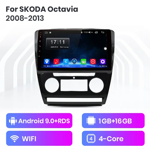 1-16GB for wifi Junsun V1 2G+ 32G Android 9,0 DSP для SKODA Octavia 2 2008-2013 автомобильный Радио Мультимедиа Видео плеер навигация gps RDS 2 din dvd - Цвет: 1-16GB for wifi
