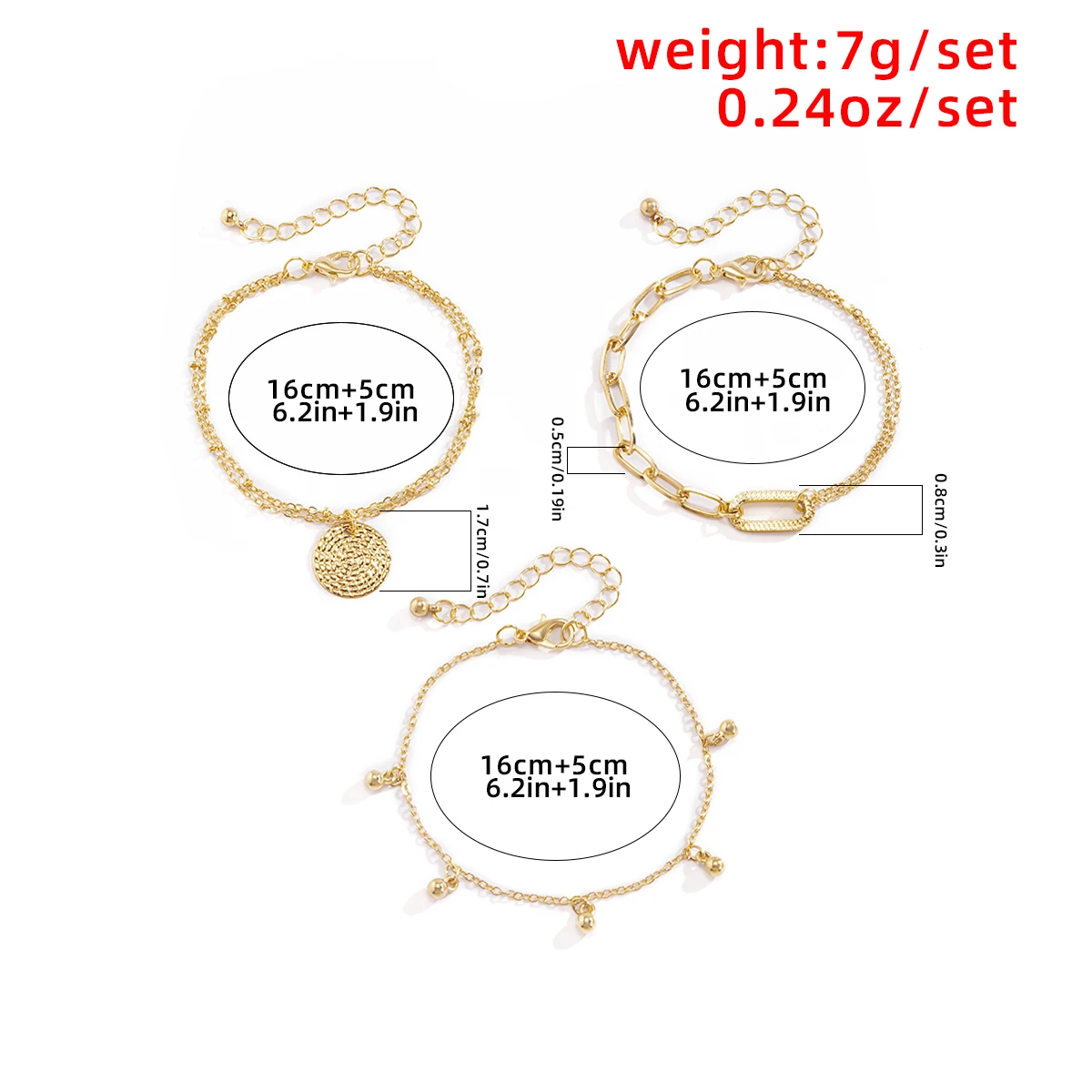 

Boho Aesthetic Coin Beads Pendant Link Chain Bracelets for Women Vintage Geometric Charm Couple Bracelet on Hand Fashion Jewelry