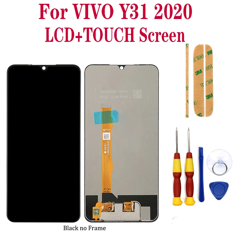 

Оригинальный ЖК-дисплей 6,58 дюймов VIVO Y31 2020 V2036, сенсорный экран с дигитайзером в сборе с заменой рамки