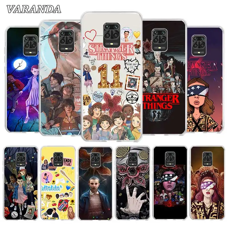 

Silicone Phone Case For Xiaomi Redmi 9 9A 9C 9T 10 10C Note 11 10 8 Pro 9 9S 7 8T Back Cover Fundas Stranger Things Christmas
