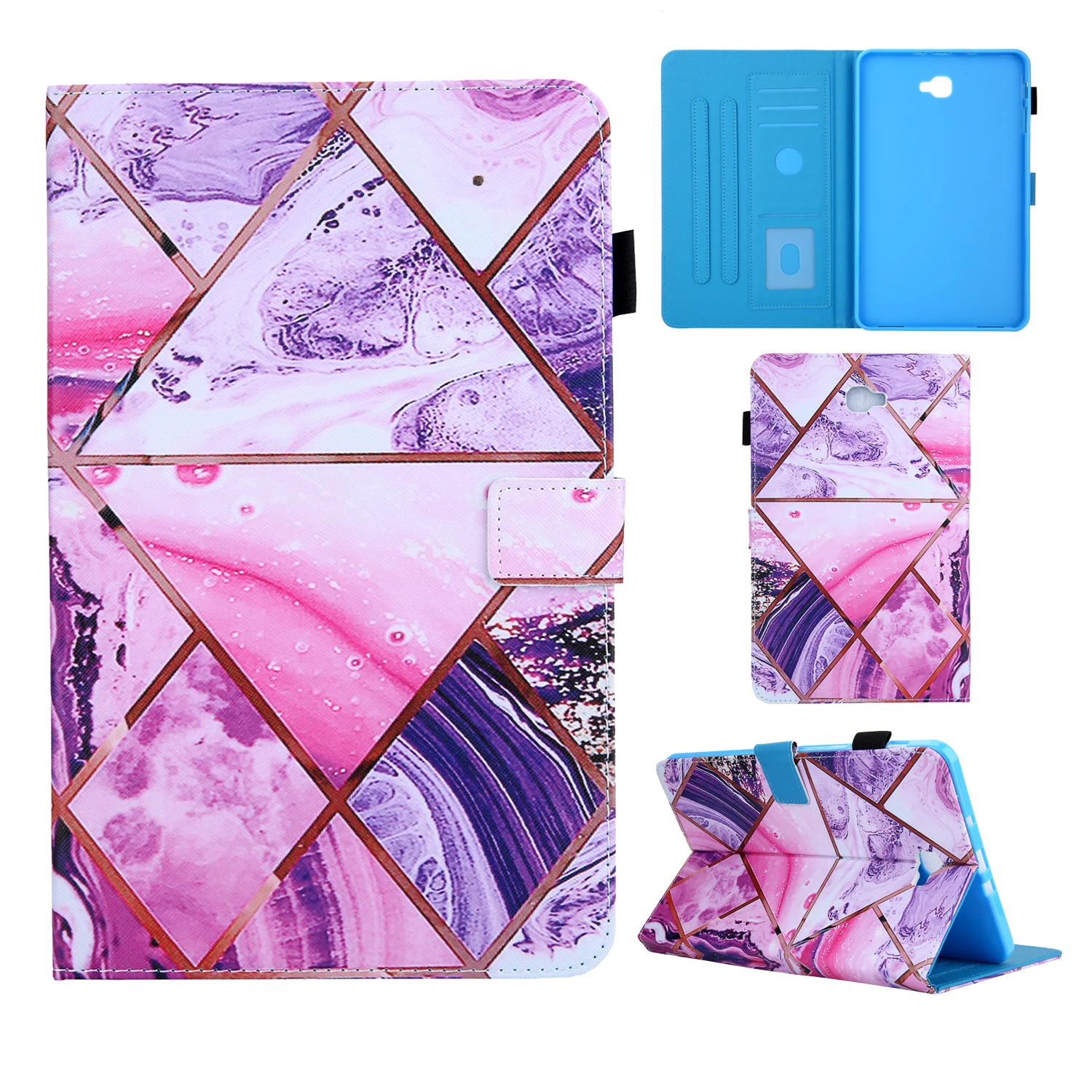 Роскошный Мраморный геометрический чехол для Samsung Galaxy Tab A A6 10 1 2016 T580 SM T585 кожаный