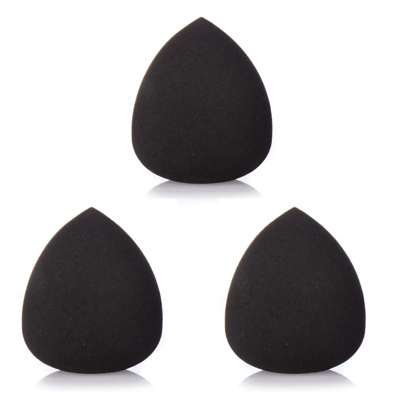 3PC Water Drop 1/3 шт косметический спонж для Макияжа Косметический спонж черный набор пуф Гидрофильная Пудра основа губка для лица пуховка для макияжа - Цвет: 3PC Water Drop