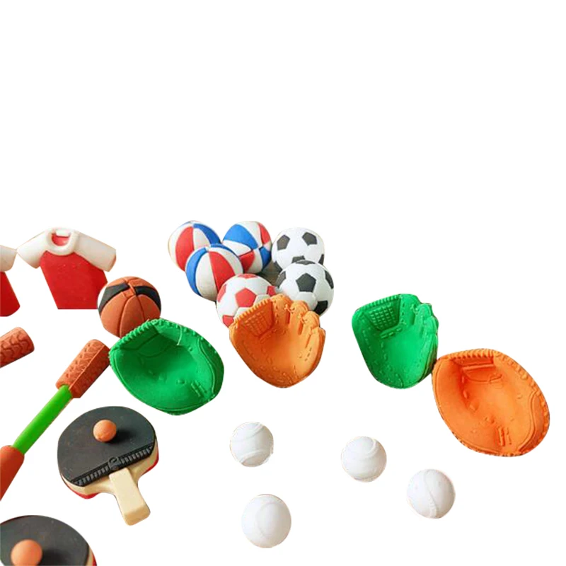 6 Pieces per lot Sports Club Rubber Eraser Football Suits School Stationery Supplies | Канцтовары для офиса и дома