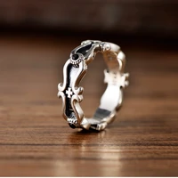 925 sterling silver retro devils eye cross ring female hipster male web celebrity fashion item thai silver ring