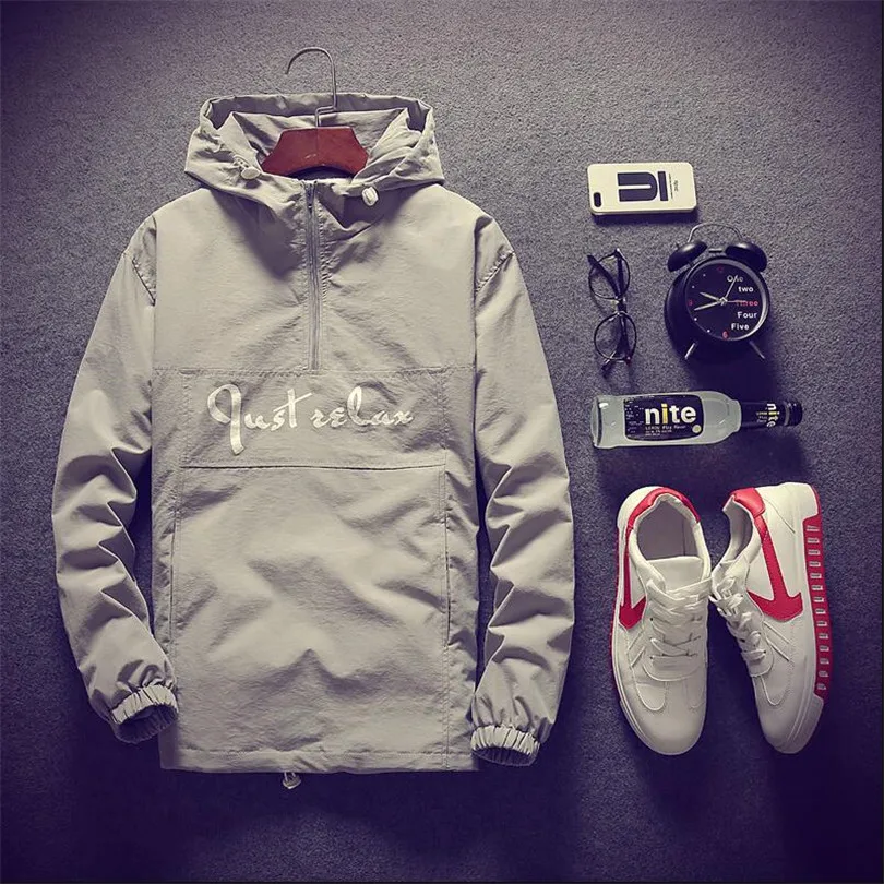 2019 новая брендовая одежда мужская куртка с капюшоном весна осень хорошее