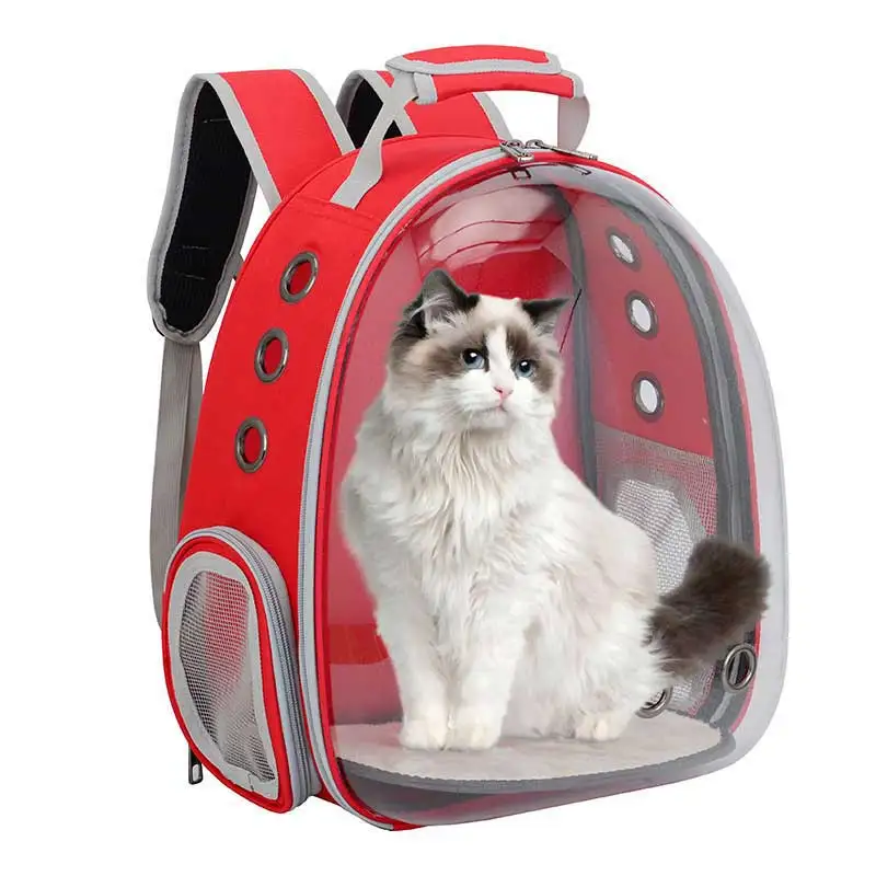 

Small dog cat backpack breathable cat backpack pet backpack travel space capsule cage pet transport bag carry cat