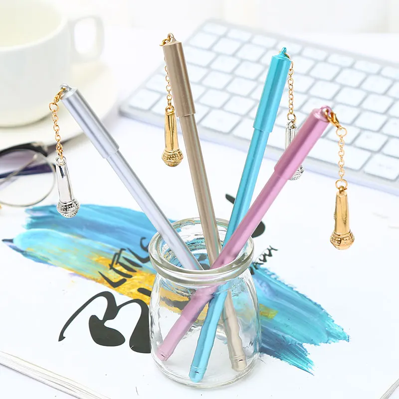 Корейский милый кулон микрофон гелевые кавайные ручки мультфильм вечерние для