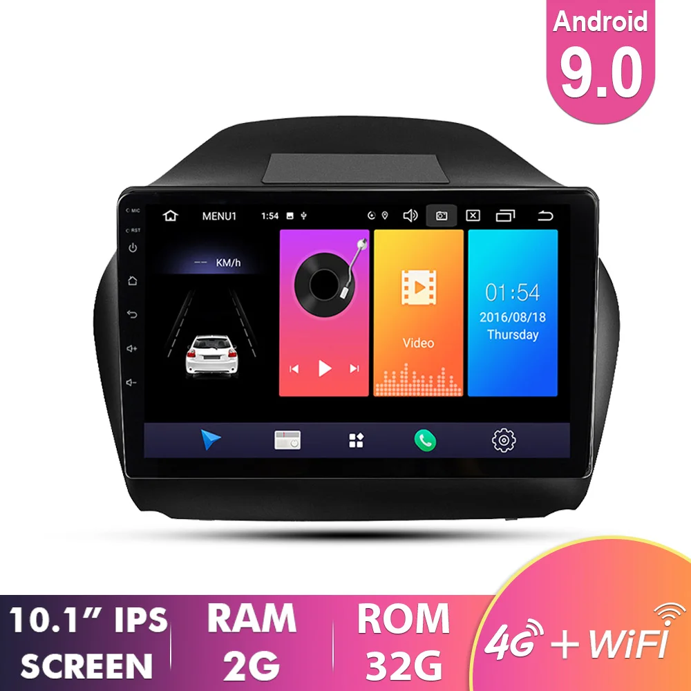 10.1inch 2G 32G 4G Ekiy " ips Android 9,0 не 2 Din Автомобильный мультимедийный плеер авторадио стерео для hyundai IX35 2010- gps навигация MP3 MP4 MP5 - Цвет: 10.1inch 2G 32G 4G