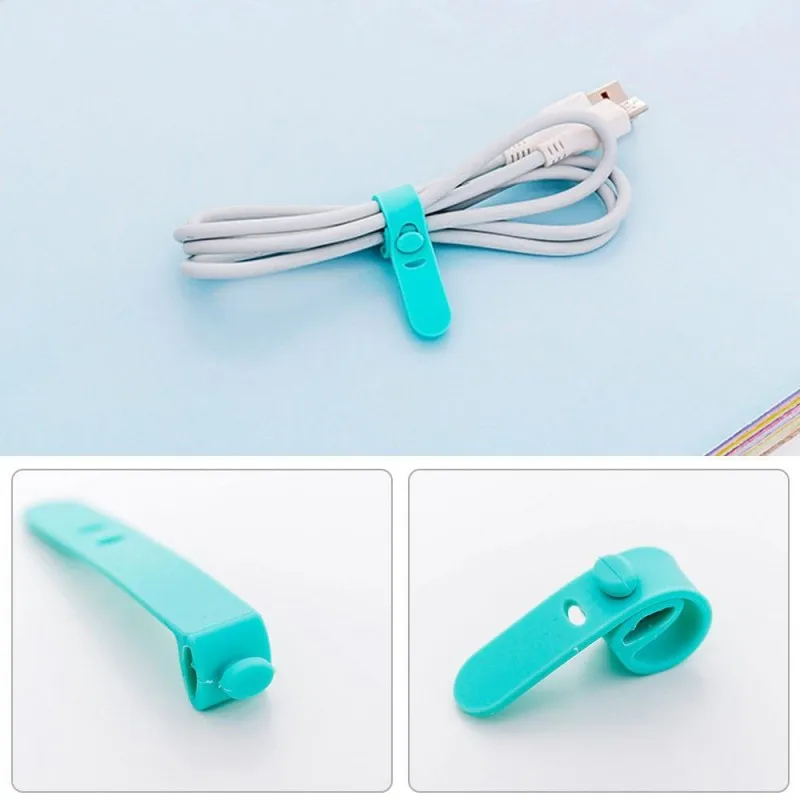 2021 new 4 pcs universal management wire cord fixer charger organizer new phone cable winder wrap earphone clipsilicone holder free global shipping