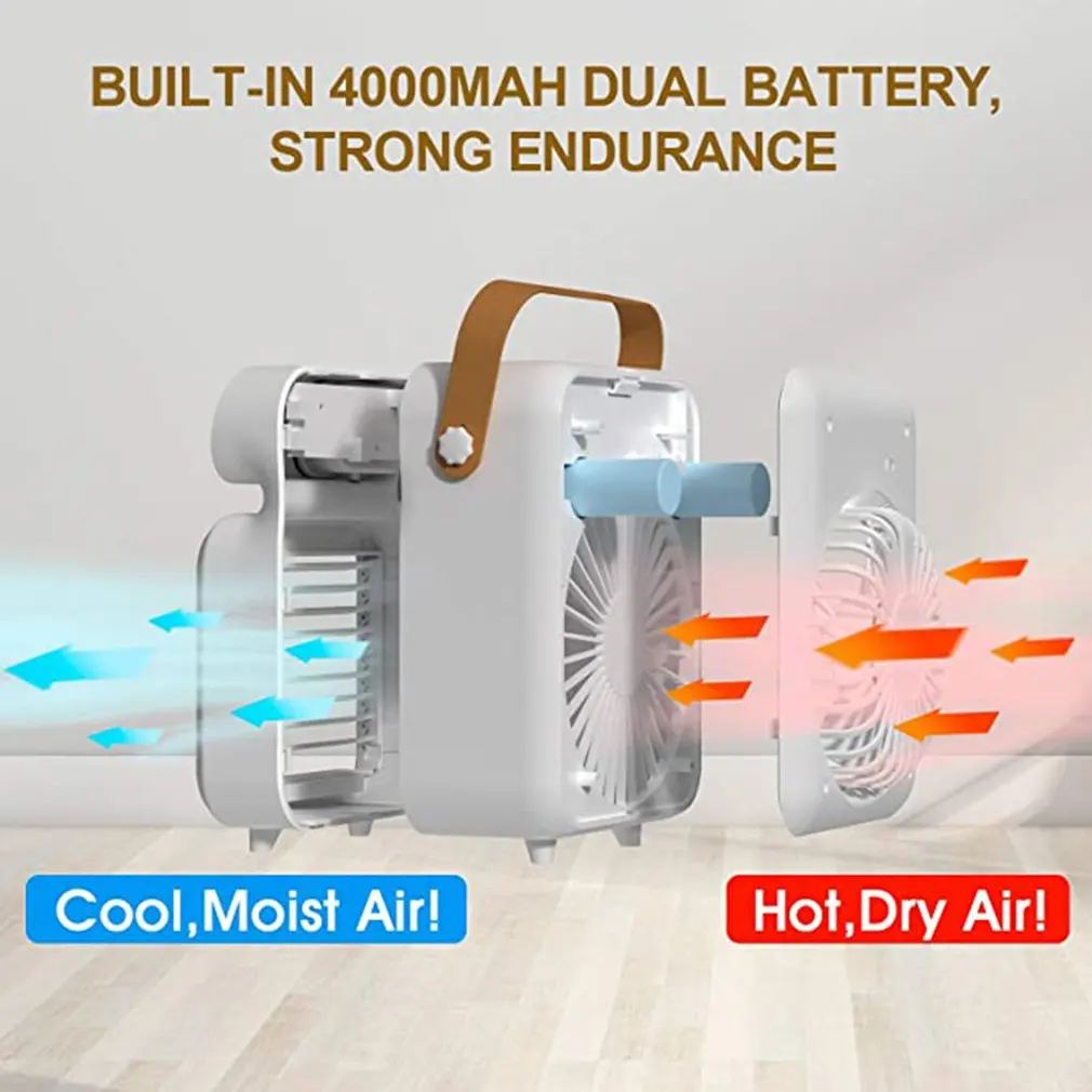 

Desktop Portable USB Exquisite Air Conditioner Fan Quiet Gale Desktop Household Small Durable Fan Air Cooler