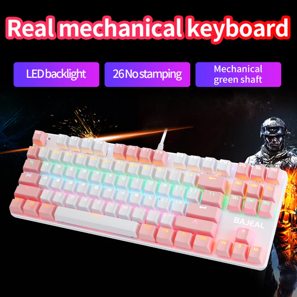 

Клавиатура игровая Механическая K100, проводная, с RGB-подсветкой, 87 клавиш
