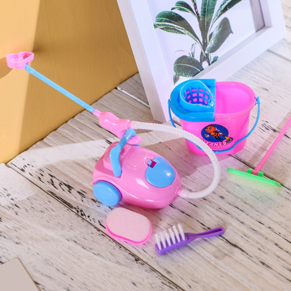 Набор для уборки дома кукол 9 шт./компл. набор Забавный пылесос швабра метла