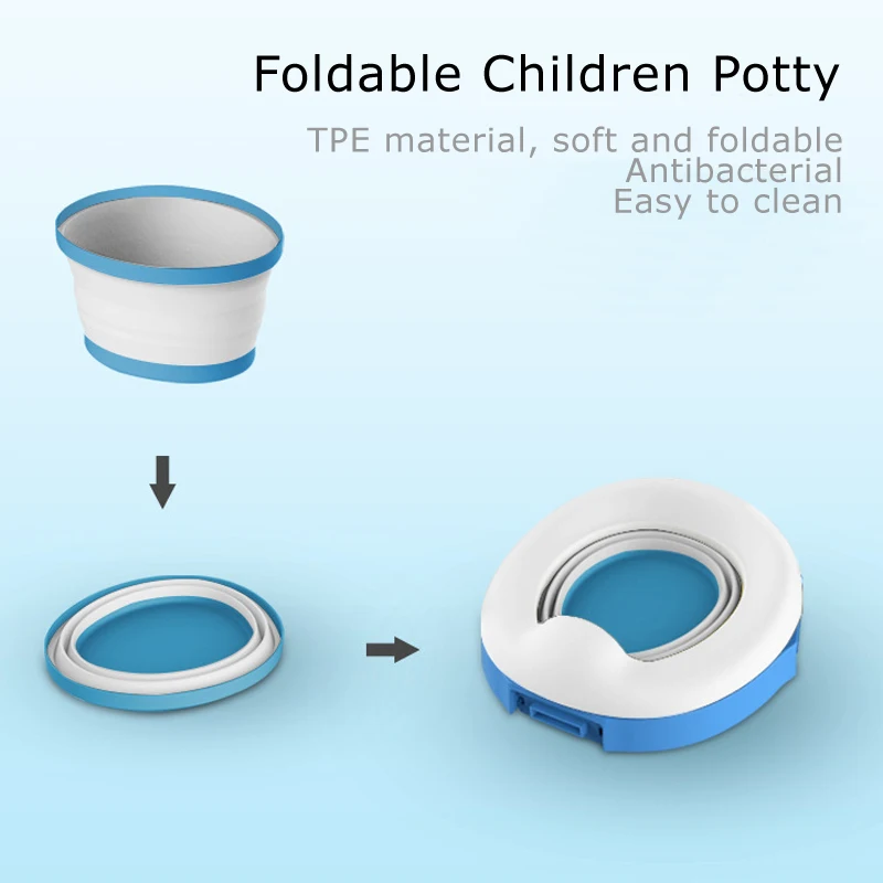Складное детское сиденье для унитаза дорожное горшка мальчиков портативное