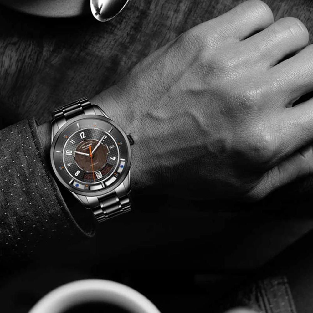 Платье наручные часы для мужчин мужские автоматические механические бормор