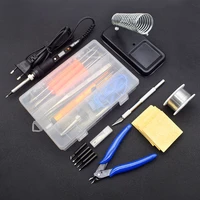 1 set lcd 110v220v 80w electric soldering iron temperature adjustable welding solder iron kit home repair tools rework tips