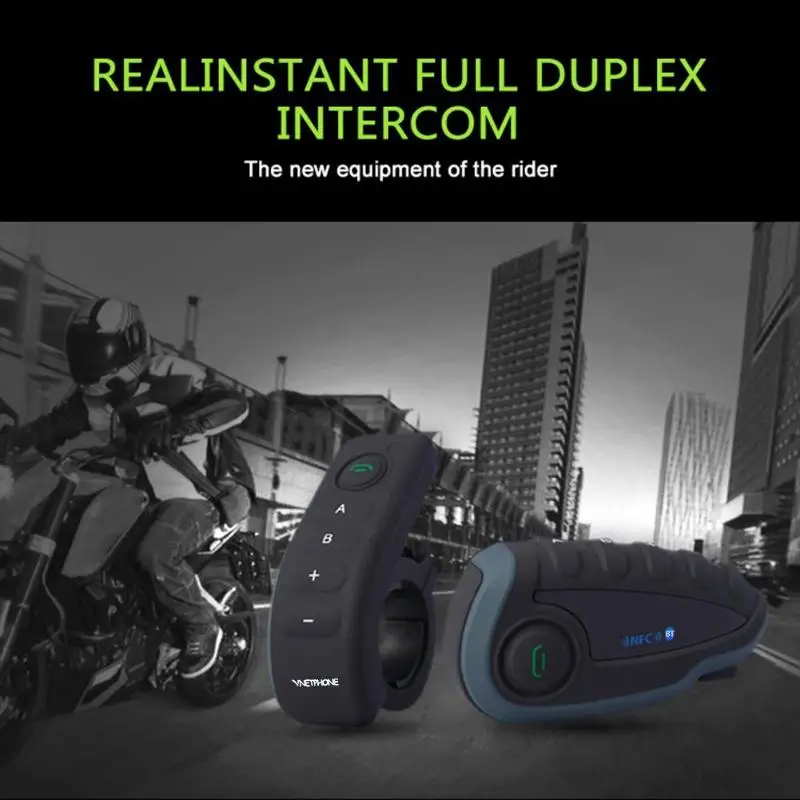 Bluetooth гарнитура на шлем с пультом дистанционного управления и поддержкой