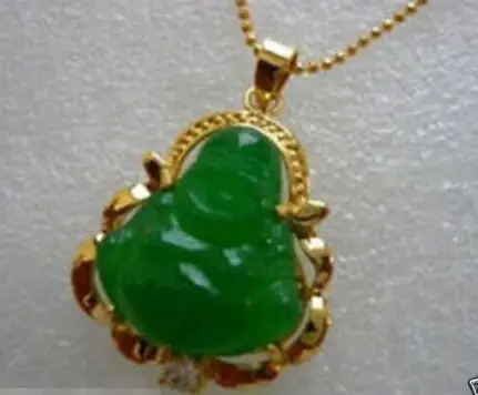 

New Buddha Green JADE Necklaces Pendant