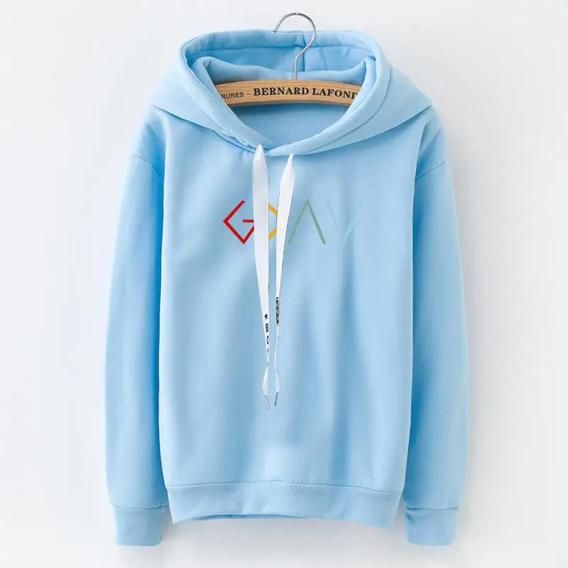 K-V-sky blue Женская одежда толстовки в стиле хараджуку худи босс шаблон Досуг размера плюс панк больше размера d уличная одежда шляпа пальто - Цвет: K-V-sky blue