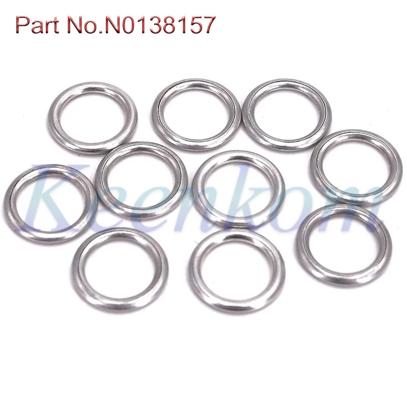 Set of 10 Oil Drain Plug Gaskets N0138157 For Audi S4 A4 A6 A8 Q5 For VW Touareg 4.2L 14X20X1.5mm Oil Pan Screw Washer Gasket
