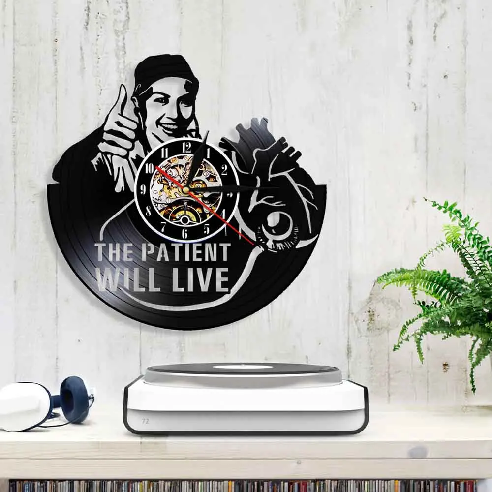 Настенные часы с виниловой пластиной креативные медицинские настенные 3D