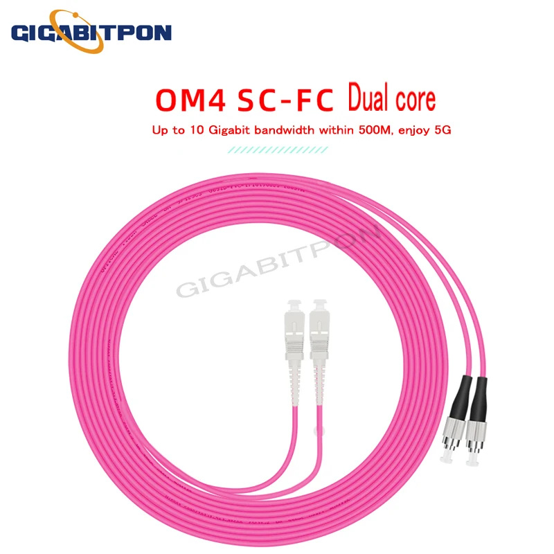 Fiber patch cord SCUPC TO FCUPC OM4 DX Fiber patch cord 2.0MM Multimode fiber patch cord Fiber 10 pcs/pack