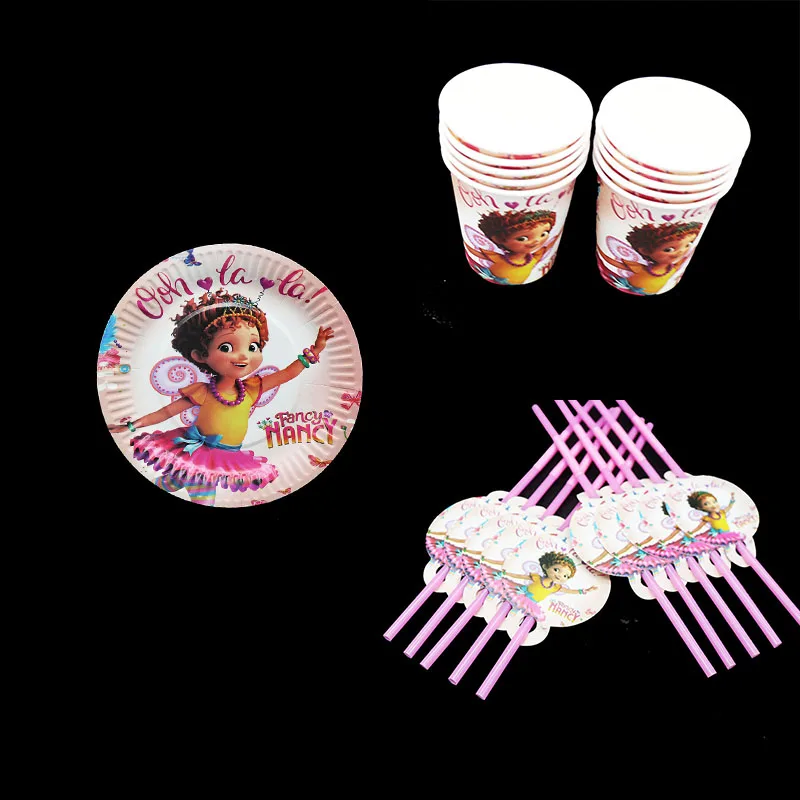 60 шт./лот Фэнси Нэнси одноразовая посуда наборы одноразовые тарелки чашки