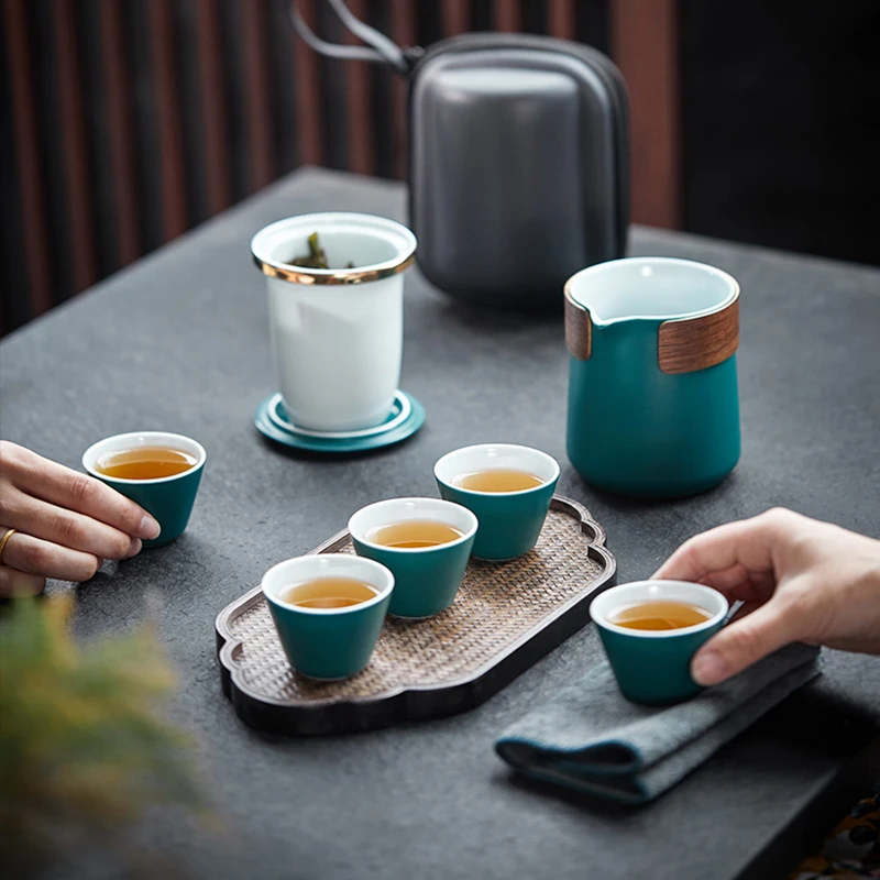 

adults tea set oriental traditional ceramic chinese kung fu tea set travel Cup ceremony gifts juego de te Tea service HX50NU