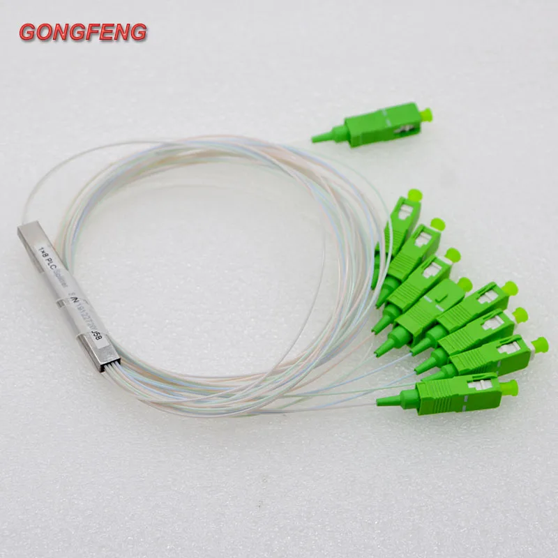 30pcs New Single Mode Mini PLC Fiber Optical Splitter SC UPC/APC 1: 8 Differential Optical Fiber Splitte Special Wholesale