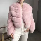 Новое поступление FURSARCAR, 2021 натуральное меховое пальто, женская зимняя Толстая Шуба из тонкого лисьего меха, короткая верхняя одежда из натурального меха на заказ