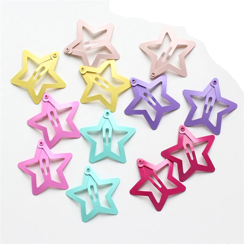 Новые металлические детские заколки пряжки в форме звезды для волос девочек