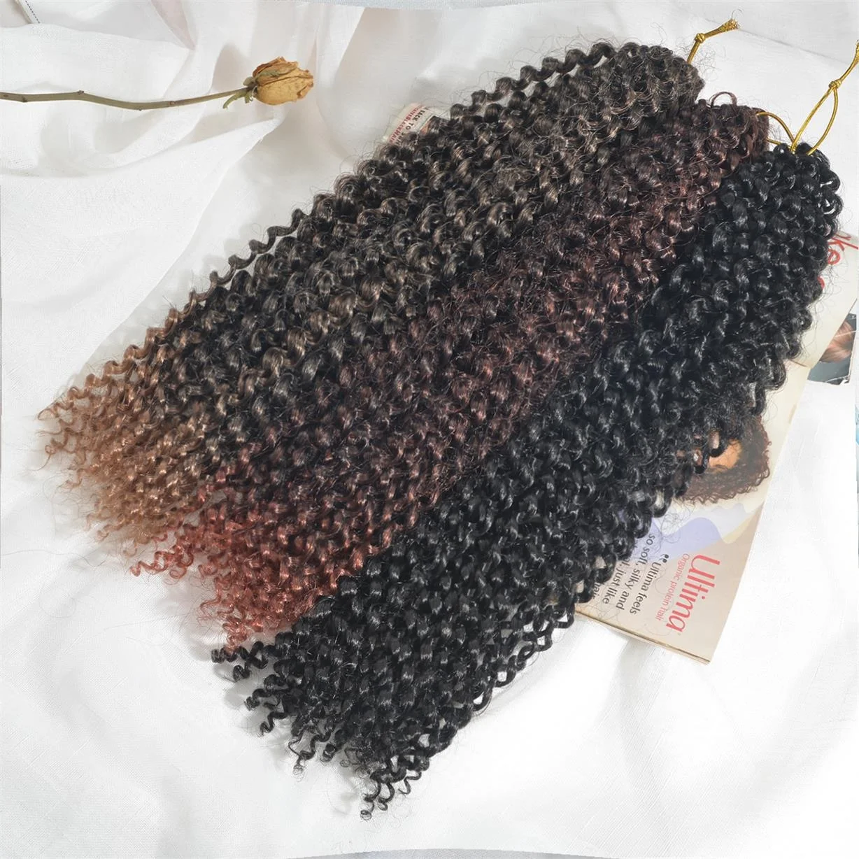 

Pelo sintético de ganchillo 18 pulgadas 80g Passion Twist Hair Pre-Looped Fluffy Braids Ombre Braiding Hair Locks Crochet