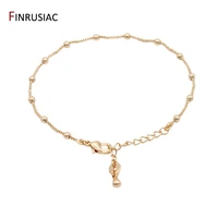 2022 new fashionable round beads bracelet for women gold plated simple adjustable chain bracelets jewelry