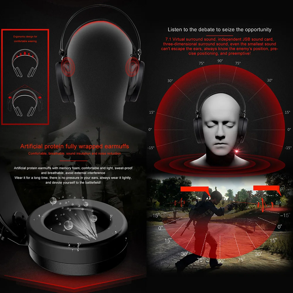 Проводная профессиональная игровая гарнитура Lenovo Star Y360 с объемным звуком