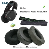 replacement ear pads for steelseries arctis 7 9 9x pro wireless headset parts leather cushion velvet earmuff earphone sleeve