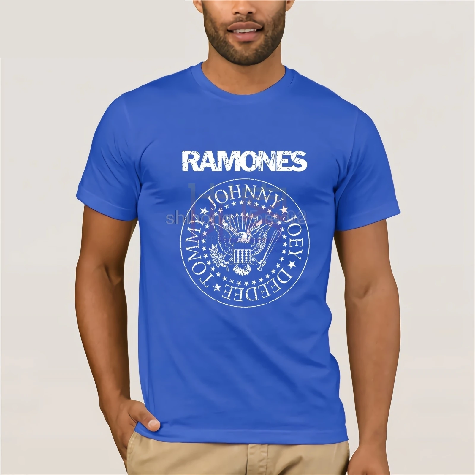 GLDAN бренд усиленный мужской Ramones классический уплотнительный поясок футболка