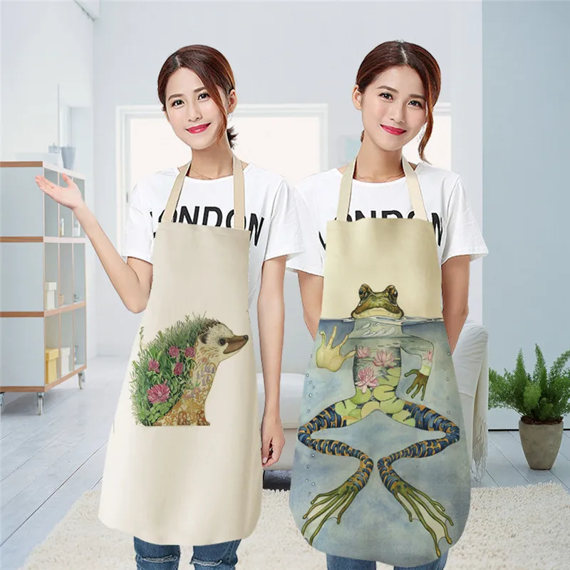 Фартуки панды с животным рисунком повара фартуки официанта Кухонный Фартук