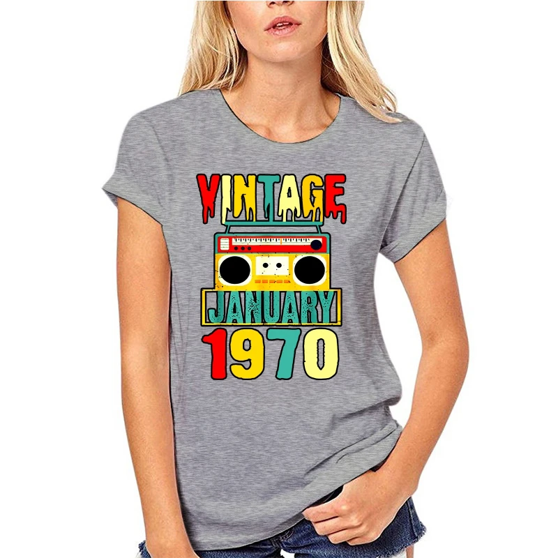 

Men T Shirt Birthday Vintage January 1970 T Shirt Cl Tshirts Women t-shirt