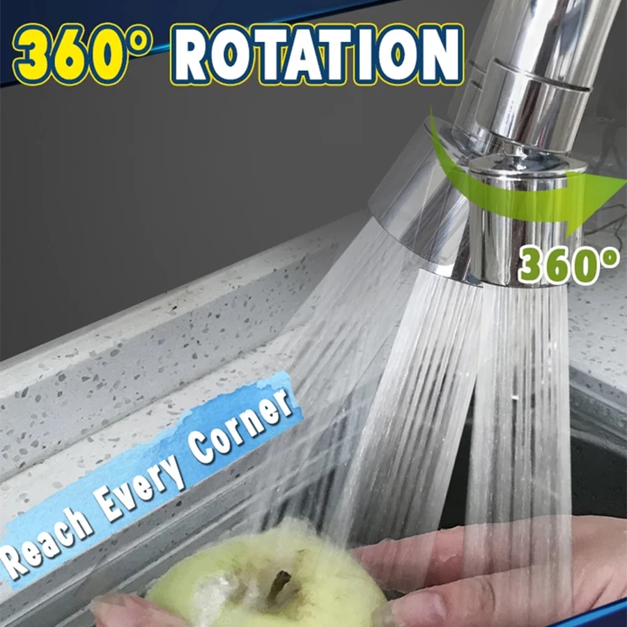 360° Swivel Faucet Aerator Kitchen Sink 360-Degree Sprayer Shower Aerators Brass Water Saving Tap | Спорт и развлечения