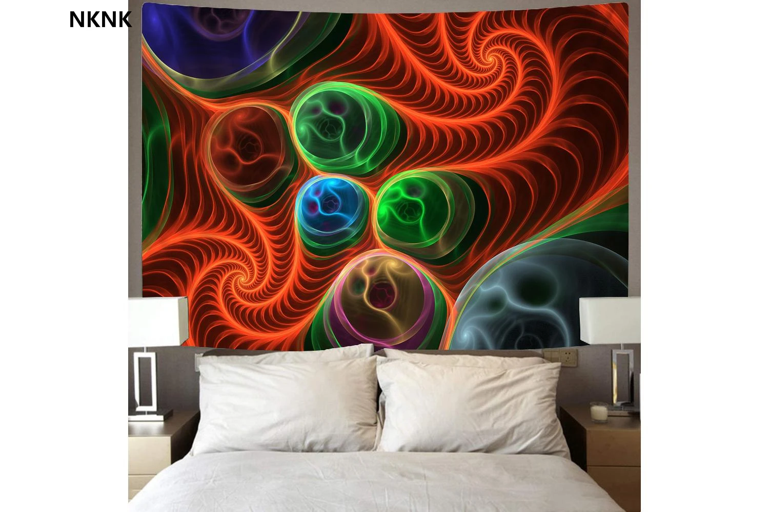 

NKNK Brand Geometric Tapiz Psychedelic Tapestries Vortex Wall Tapestry Ball Tenture Mandala Decor Boho decor Hippie New