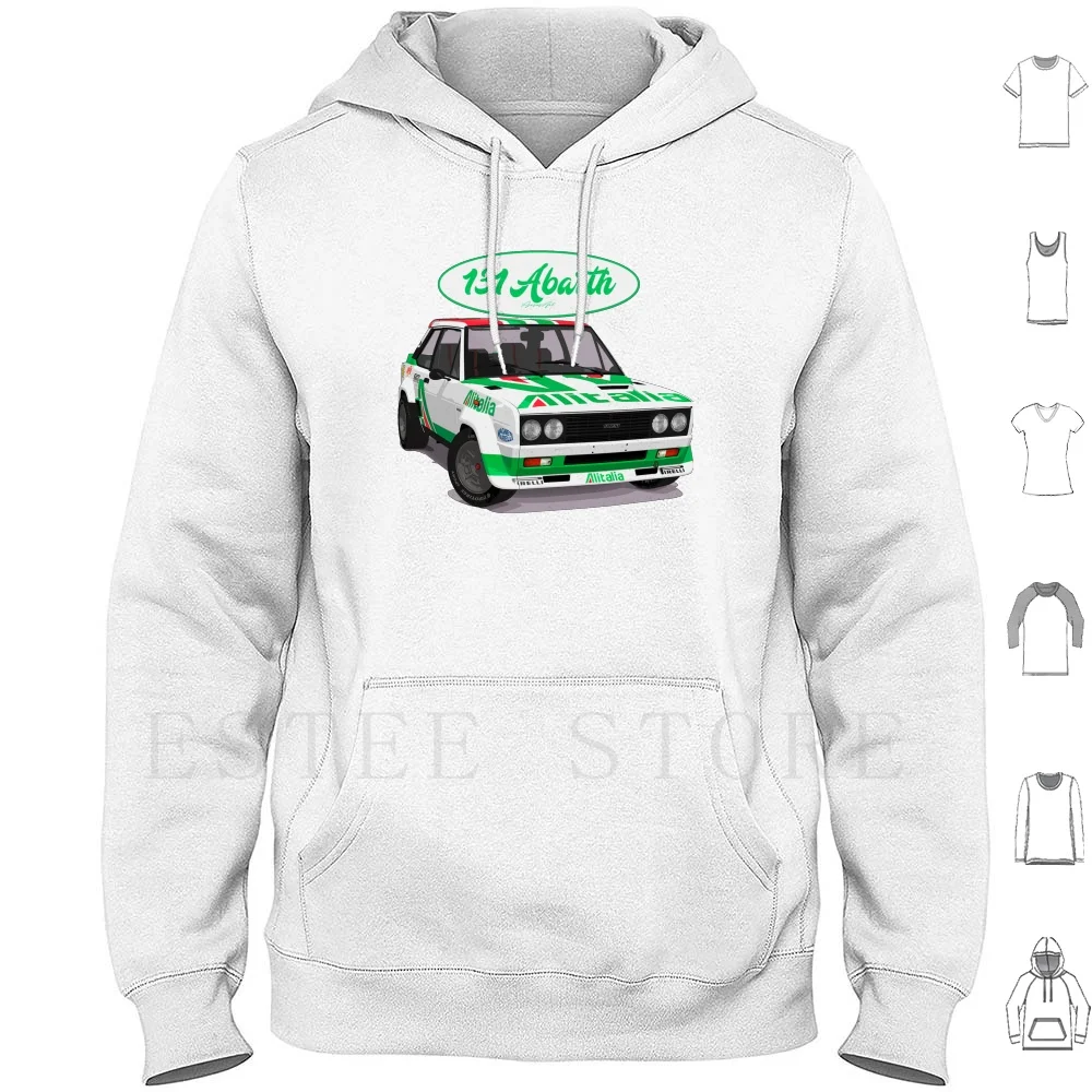 Толстовки Fiat 131 Abarth Alitalia с длинным рукавом 124 500 спортивные автомобили