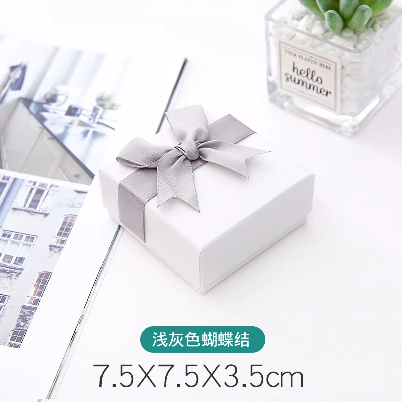 Подарочная коробка с бантом для украшений сделай сам шкатулка демонстрации