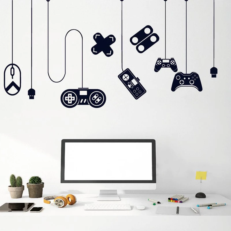 

Gaming Wall Sticker , Gamer Decor, Gaming Stickers For Boys Room Wall Decor , Gamers Lover Decoration 2284